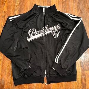 Vintage Y2K XXL Paco Jeans Black and White Zipped Jacket